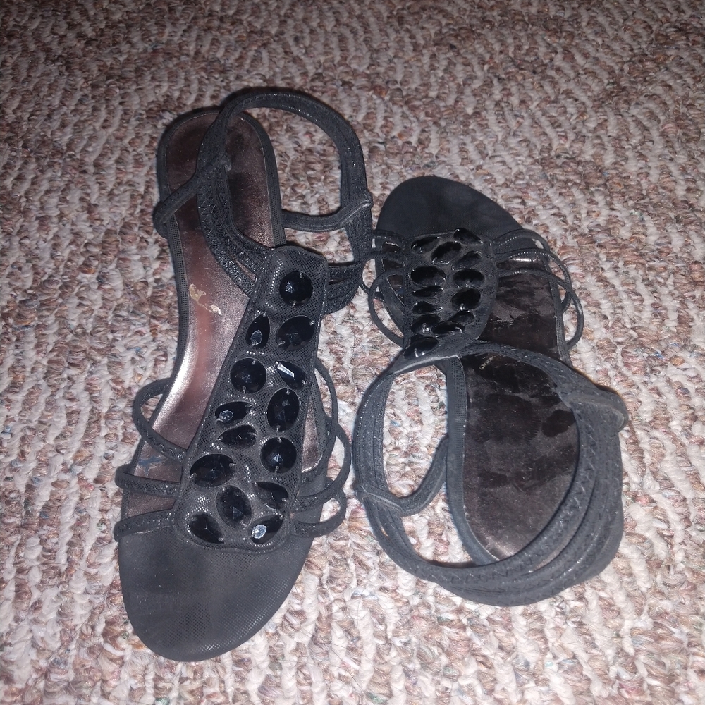 Black Gem Sandals